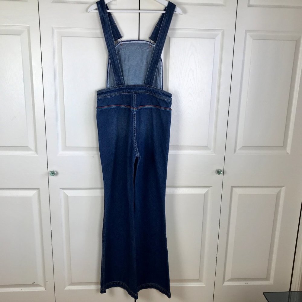Free People Chasing Rainbows Flared Leg Overalls - Picture 3 of 8